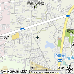 熊本県玉名市立願寺278-1周辺の地図