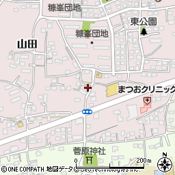 熊本県玉名市山田1997-4周辺の地図