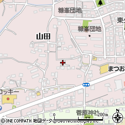 熊本県玉名市山田1986-2周辺の地図