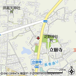 熊本県玉名市立願寺384-1周辺の地図