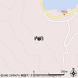 愛媛県南宇和郡愛南町内泊周辺の地図