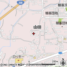 熊本県玉名市山田1816-1周辺の地図