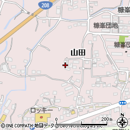 熊本県玉名市山田1816周辺の地図