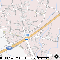 熊本県玉名市山田387-1周辺の地図