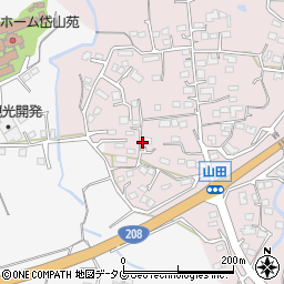 熊本県玉名市山田408周辺の地図