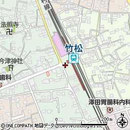 ＪＲ九州レンタカー＆パーキング竹松駅第１駐車場周辺の地図