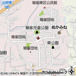 熊本県玉名市山田1836-108周辺の地図