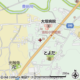 熊本県熊本市北区植木町豊田584周辺の地図