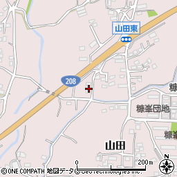 熊本県玉名市山田1640周辺の地図