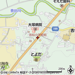 吉松小学校前周辺の地図