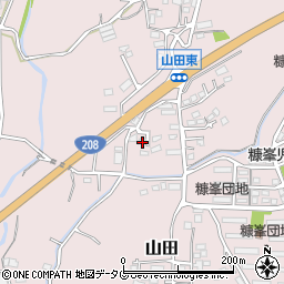 熊本県玉名市山田1635周辺の地図