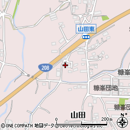 熊本県玉名市山田1636-1周辺の地図