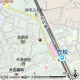 長崎県大村市竹松本町1038-16周辺の地図