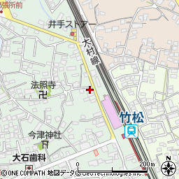 長崎県大村市竹松本町1038-3周辺の地図