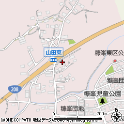 熊本県玉名市山田1577-2周辺の地図