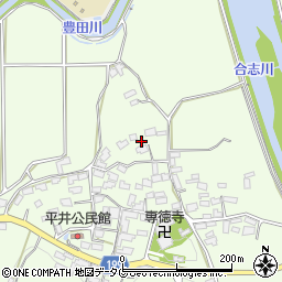 熊本県熊本市北区植木町平井周辺の地図