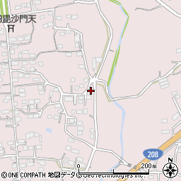 熊本県玉名市山田1704-2周辺の地図