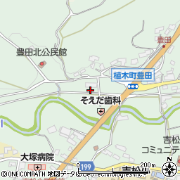 熊本県熊本市北区植木町豊田1414-1周辺の地図