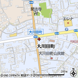 竹松郵便局周辺の地図
