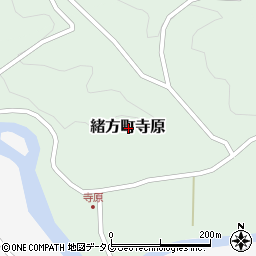 大分県豊後大野市緒方町寺原周辺の地図