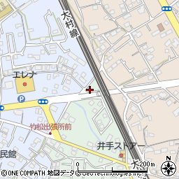 長崎県大村市竹松本町1072-1周辺の地図