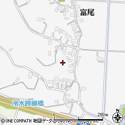熊本県玉名市富尾周辺の地図