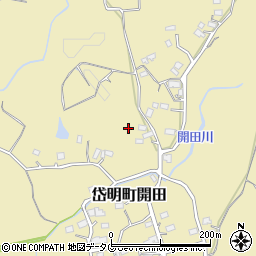 熊本県玉名市岱明町開田周辺の地図