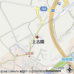 熊本県菊池市上古閑904周辺の地図