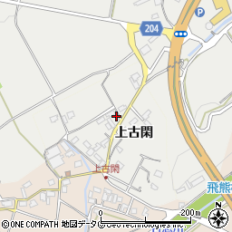 熊本県菊池市上古閑906周辺の地図