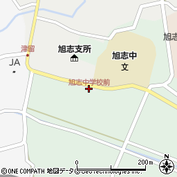 旭志中学校前周辺の地図