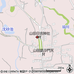 山田上公民館周辺の地図