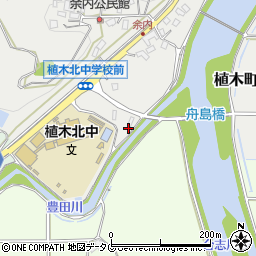 熊本県熊本市北区植木町舟島444周辺の地図