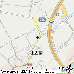 熊本県菊池市上古閑857周辺の地図