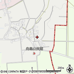熊本県熊本市北区植木町舟島182周辺の地図