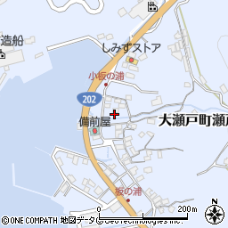 長崎県西海市大瀬戸町瀬戸板浦郷822周辺の地図