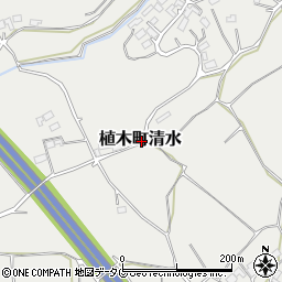 熊本県熊本市北区植木町清水周辺の地図