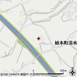 熊本県熊本市北区植木町清水2496周辺の地図