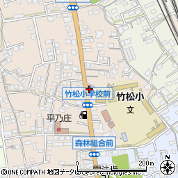 竹松小学校前周辺の地図
