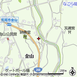 熊本県荒尾市金山1343-2周辺の地図