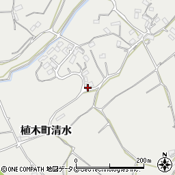 熊本県熊本市北区植木町清水2410周辺の地図