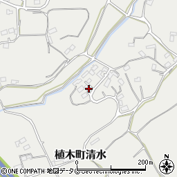 熊本県熊本市北区植木町清水2393-1周辺の地図