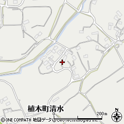 熊本県熊本市北区植木町清水2400-1周辺の地図