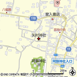 矢村神社周辺の地図