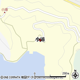 愛媛県南宇和郡愛南町小浦周辺の地図