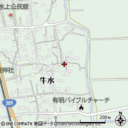 熊本県荒尾市牛水548-3周辺の地図
