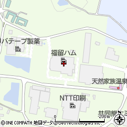 福留ハム株式会社　熊本工場周辺の地図