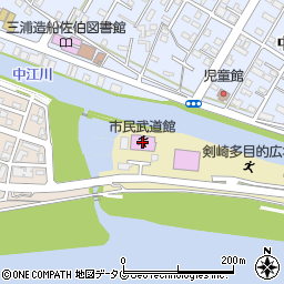 市民武道館周辺の地図