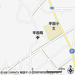平田郵便局周辺の地図