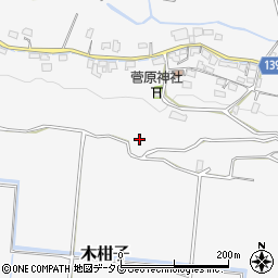 熊本県菊池市木柑子周辺の地図