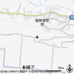 熊本県菊池市木柑子周辺の地図